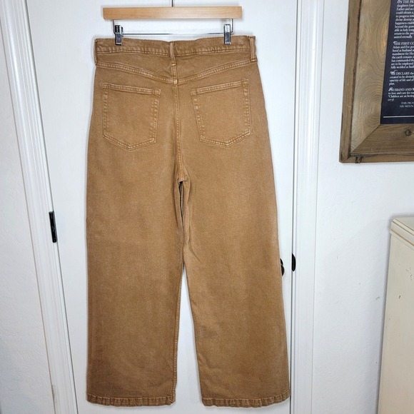 GAP High Rise Stride Ankle Jeans 31/12T Wide Leg Retro Spiced Brown Denim Fall - Picture 8 of 10